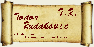 Todor Rudaković vizit kartica